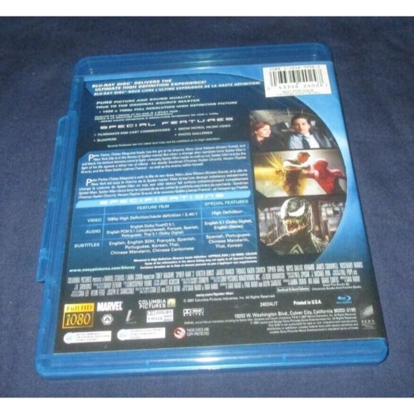 Spider-Man 3 (Blu-ray Disc, 2007, Canadian) - Picture 3 of 3